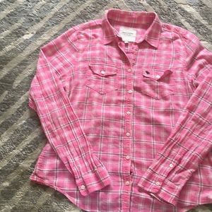 Abercrombie & Fitch plaid shirt large